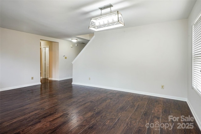 interior space featuring dark wood-type flooring