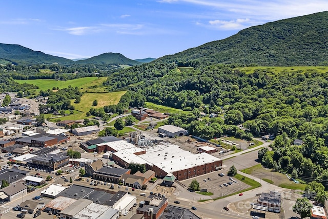 aerial view featuring a mountain view