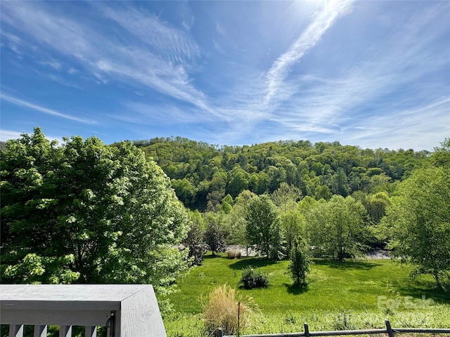 property view of mountains with a view of trees