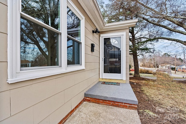 view of doorway to property