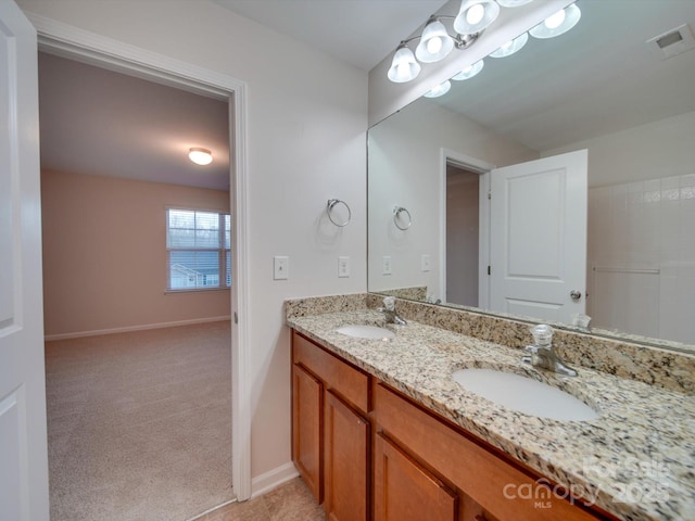 bathroom with vanity