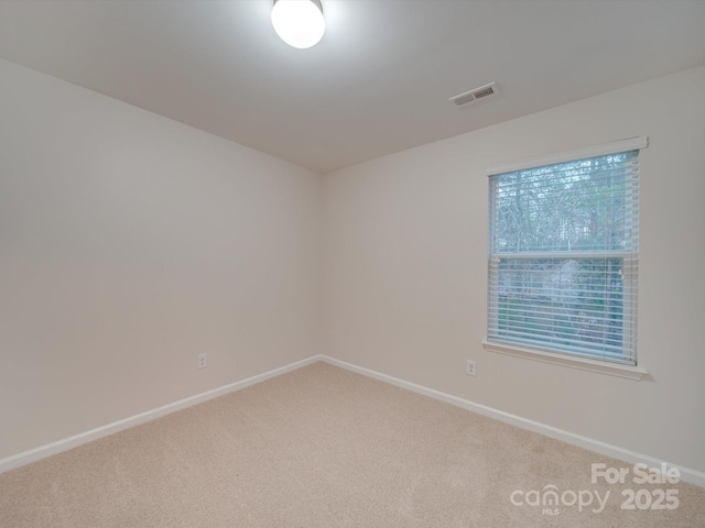 unfurnished room with carpet floors