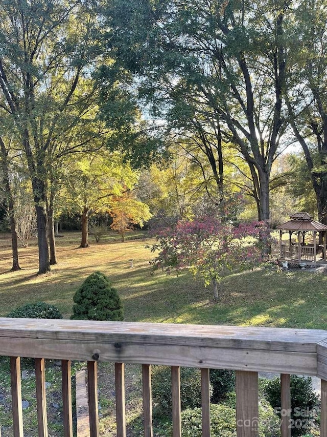 view of yard featuring a gazebo