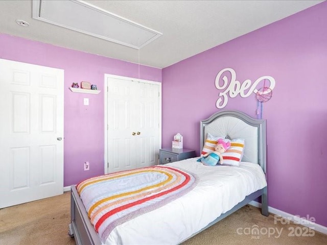 bedroom with carpet floors