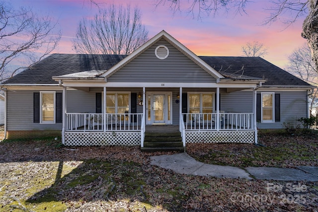 view of front of house with a porch