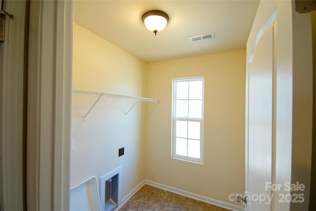 view of clothes washing area