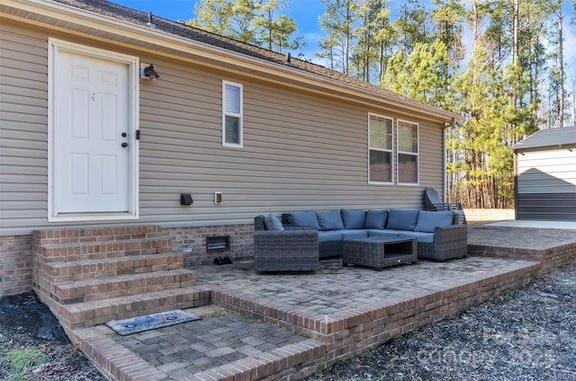 view of patio with outdoor lounge area