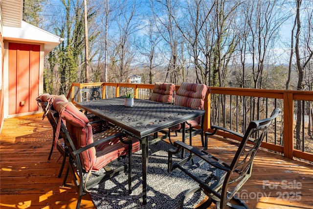 view of wooden deck