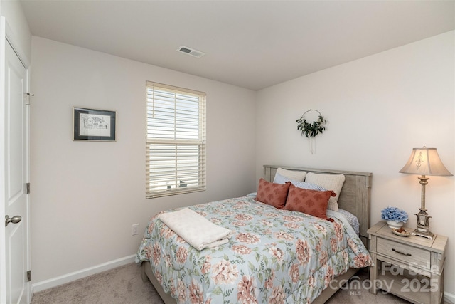 view of carpeted bedroom