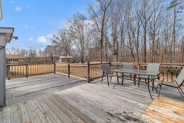 view of wooden terrace