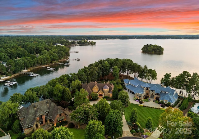 155 Union Chapel Dr, Mooresville, NC 28117 - aerial view at dusk of a water view