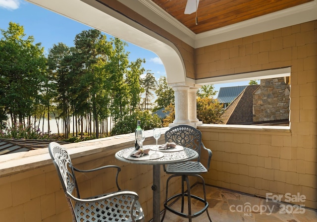 155 Union Chapel Dr, Mooresville, NC 28117 - balcony featuring ceiling fan