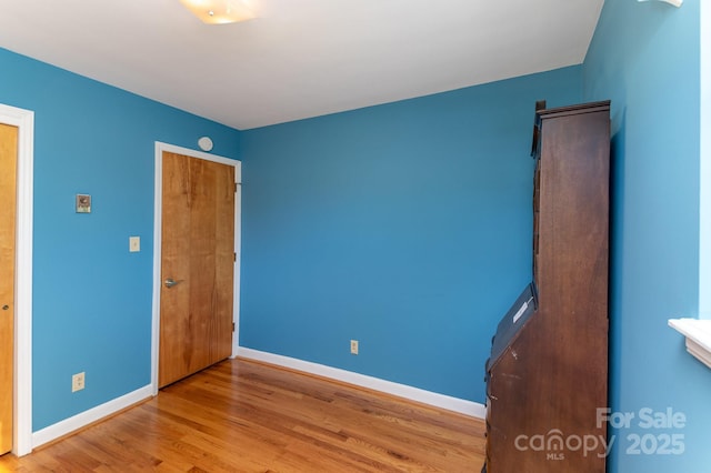 unfurnished bedroom featuring wood-type flooring