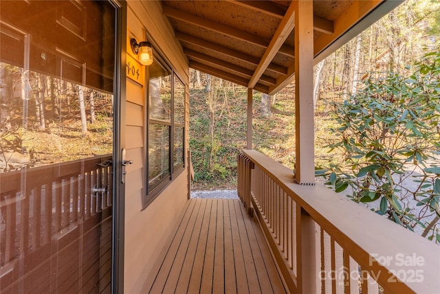 view of wooden deck