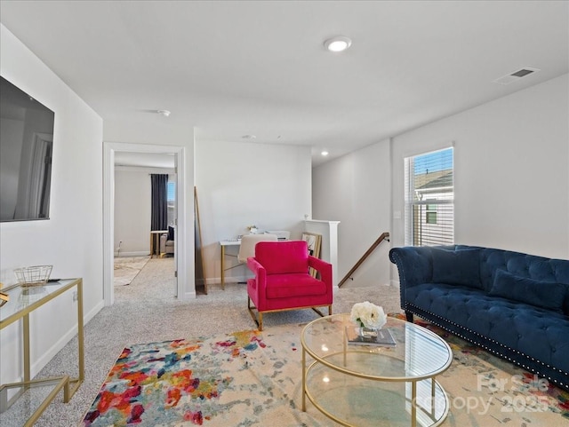 view of carpeted living room