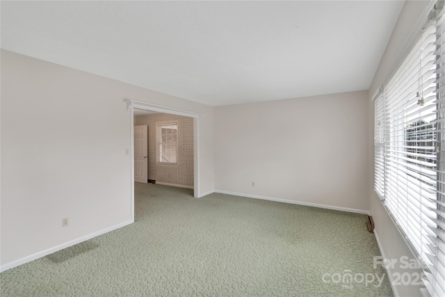 unfurnished room with light carpet