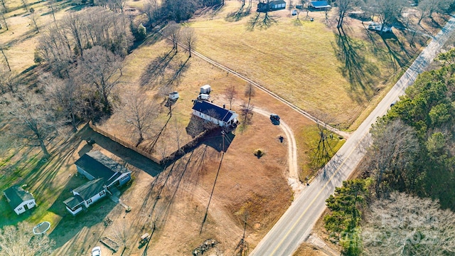 bird's eye view with a rural view