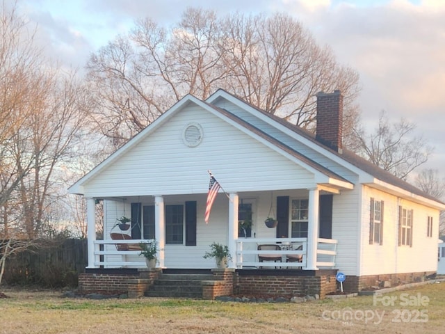 bungalow with covered porch