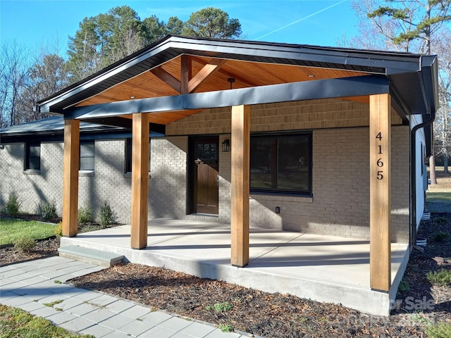 view of patio / terrace with a porch