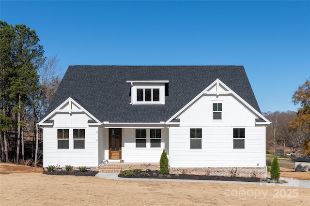 4243 Candlewood Dr Unit 9, Sherrills Ford, NC 28673 - modern farmhouse style home featuring board and batten siding, a shingled roof, and covered porch