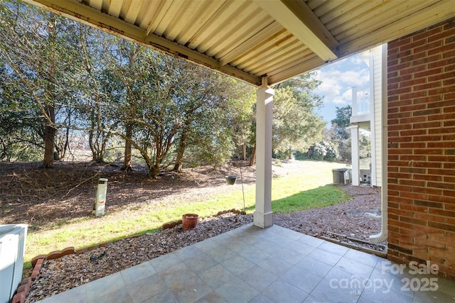 view of patio featuring central AC unit