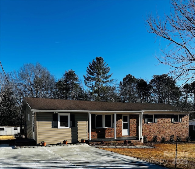 view of ranch-style home