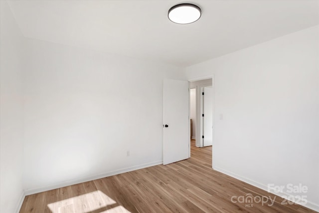 empty room featuring light wood-type flooring