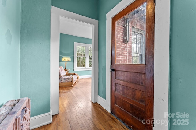 interior space featuring hardwood / wood-style flooring