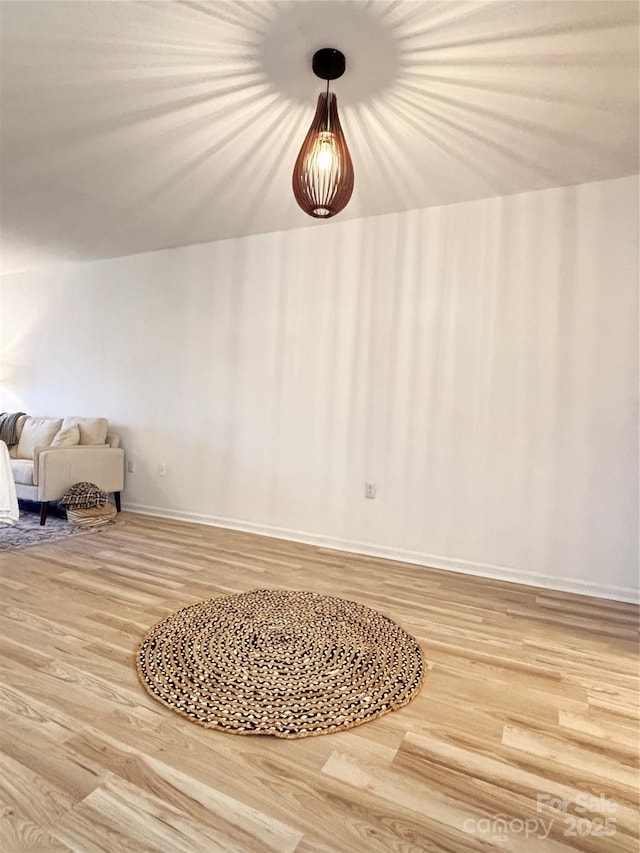 additional living space featuring hardwood / wood-style flooring