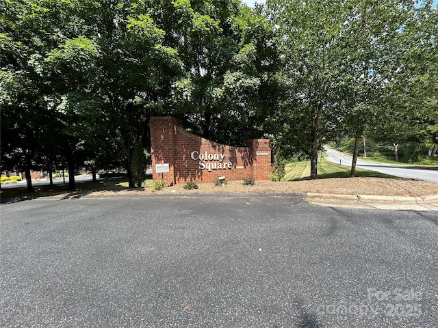 view of community sign