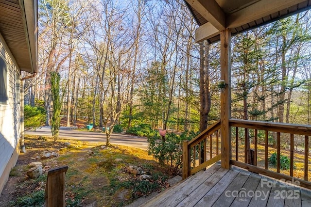 view of wooden deck