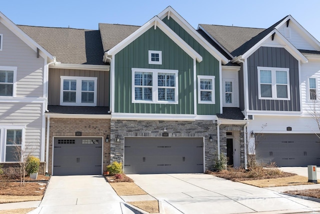 view of property featuring a garage