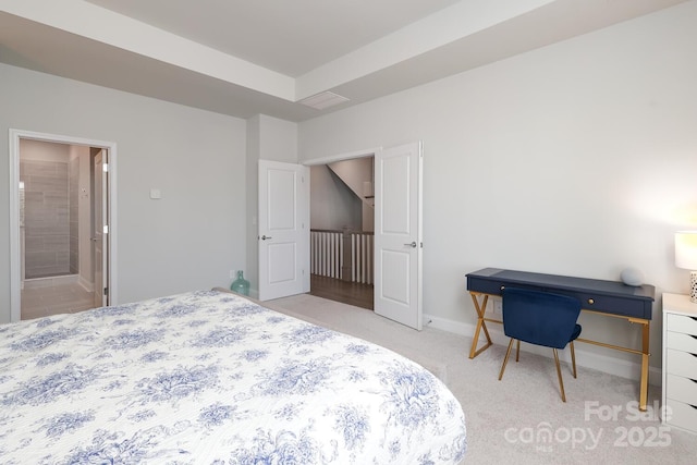 view of carpeted bedroom