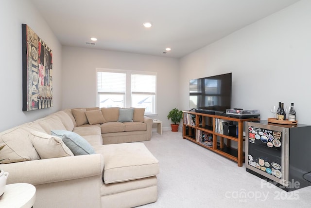 view of carpeted living room