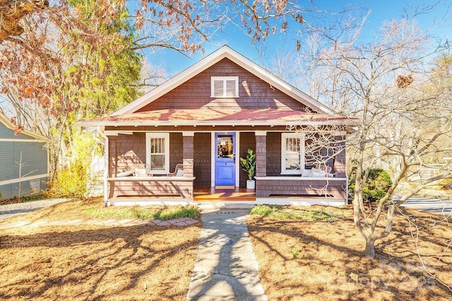 view of front of property with a porch