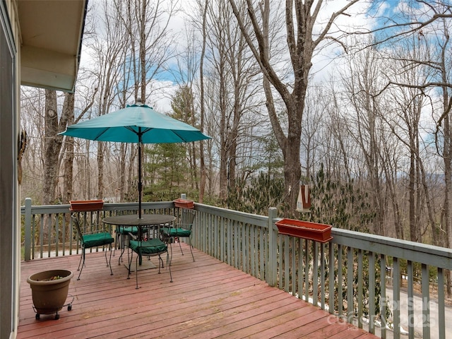 view of wooden terrace