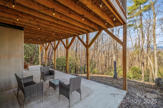 view of patio featuring outdoor lounge area