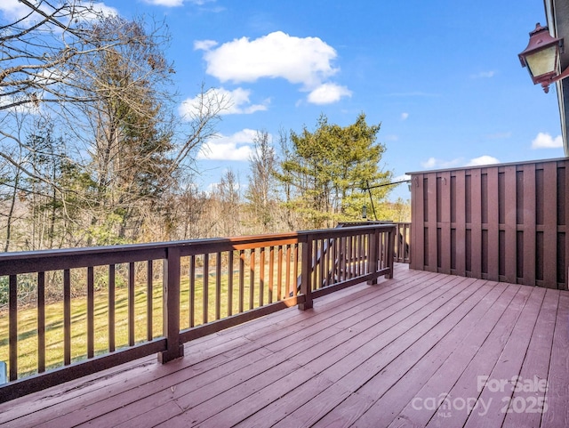 view of wooden deck