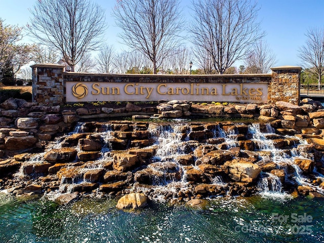 view of community sign