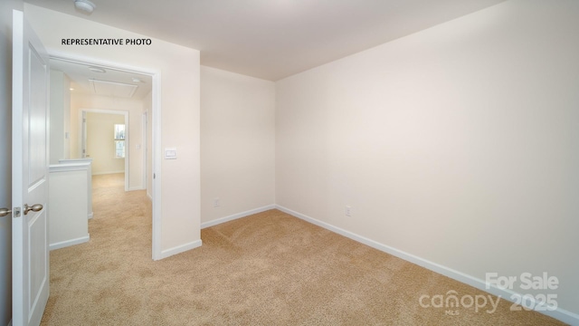 view of carpeted spare room