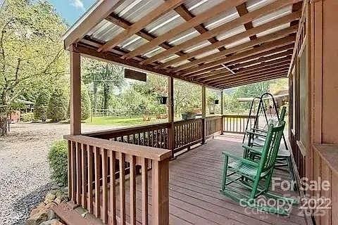 68 Vacation Dr, Whittier, NC 28789 - view of wooden terrace