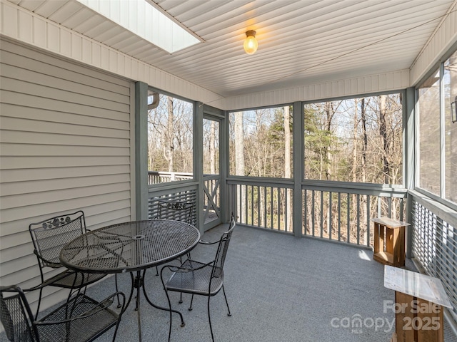 view of sunroom / solarium