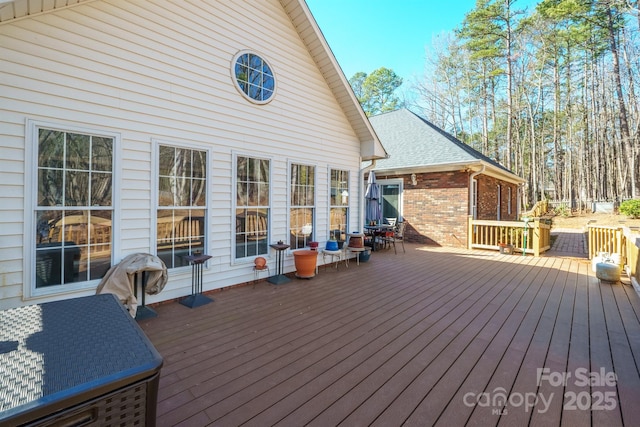 view of wooden deck