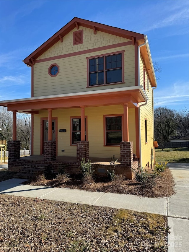 view of front of house with a porch