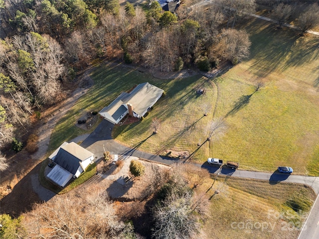 bird's eye view featuring a rural view