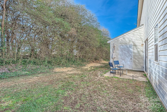 view of yard featuring a patio area