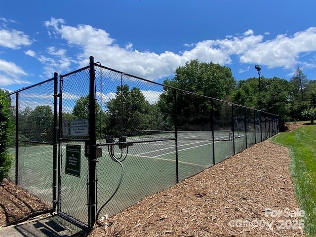 4617 Harbor View Ter, Morganton, NC 28655 - view of tennis court with a gate