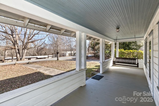 view of patio featuring covered porch