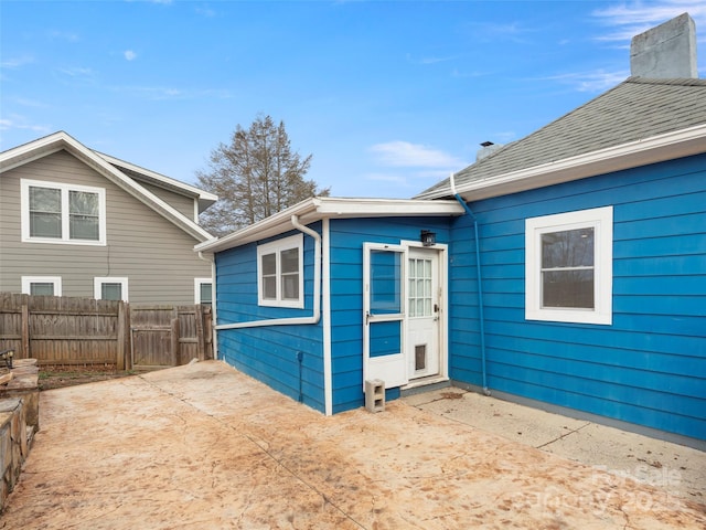 rear view of property with a patio