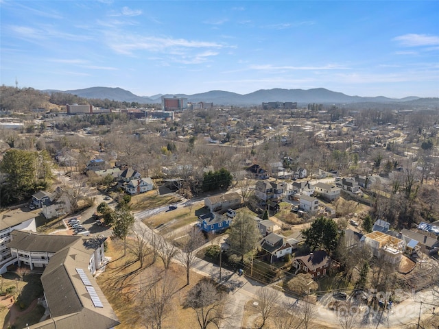 aerial view featuring a mountain view